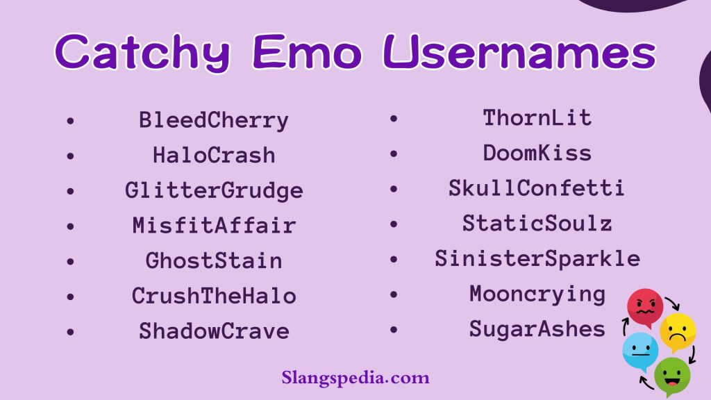 Catchy Emo Usernames