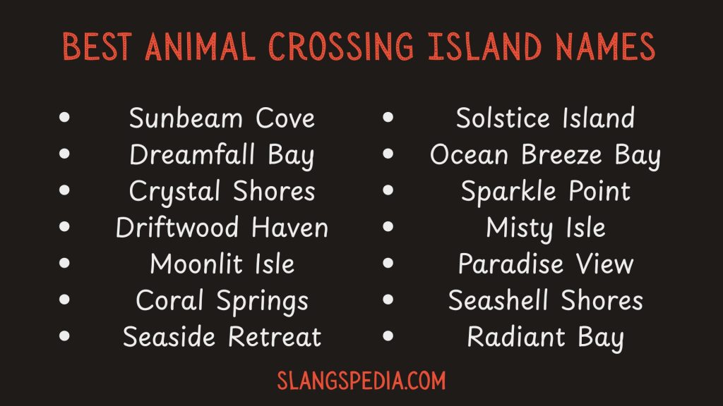 Best Animal Crossing Island Names
