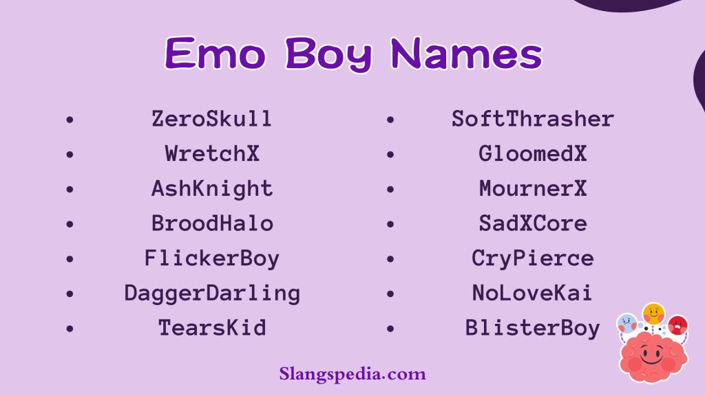 Emo Boy Names