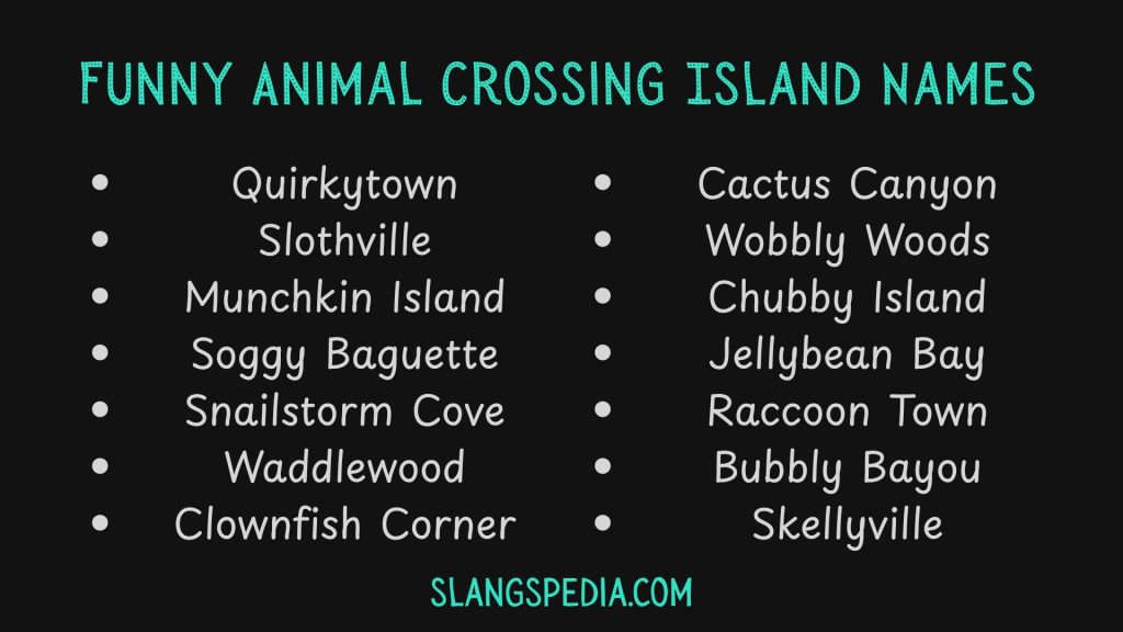 Funny Animal Crossing Island Names