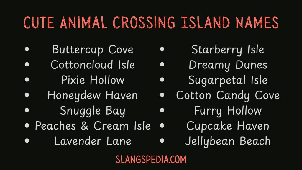 Cute Animal Crossing Island Names