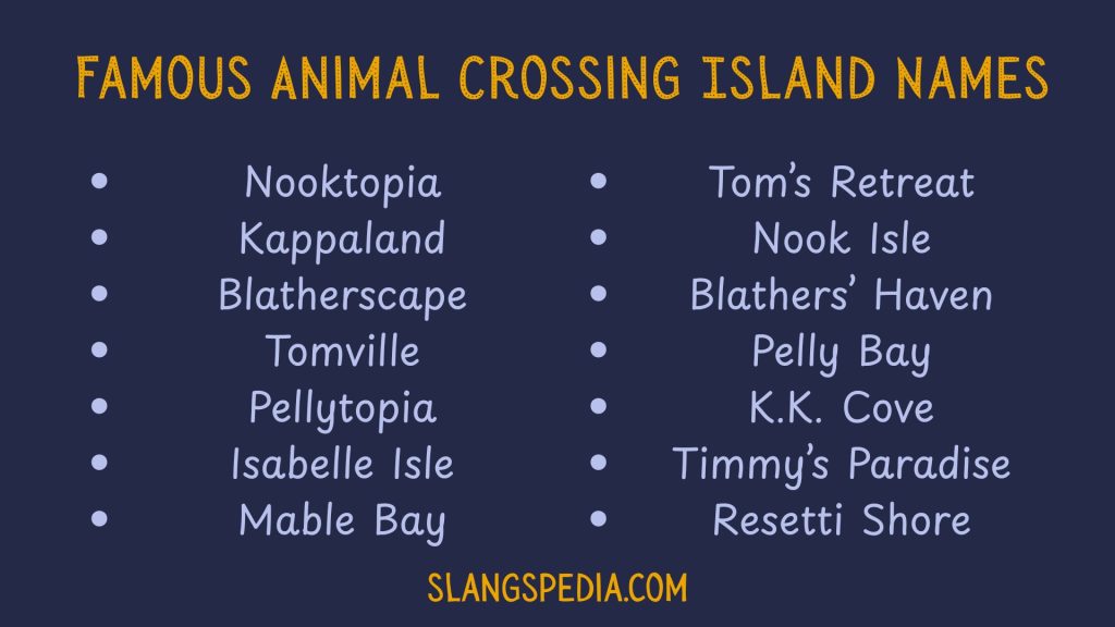 Famous Animal Crossing Island Names