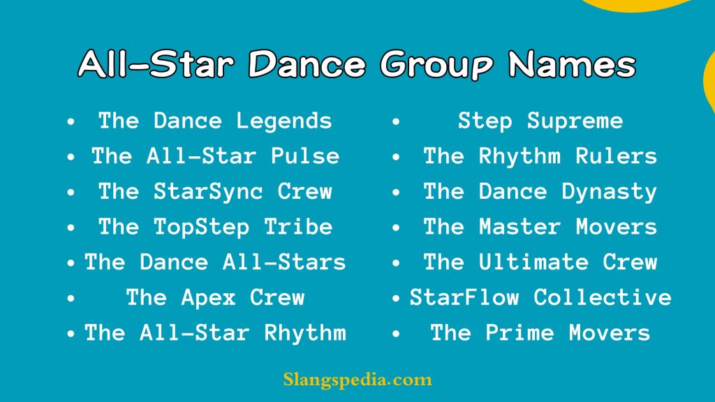 All-Star Dance Group Names