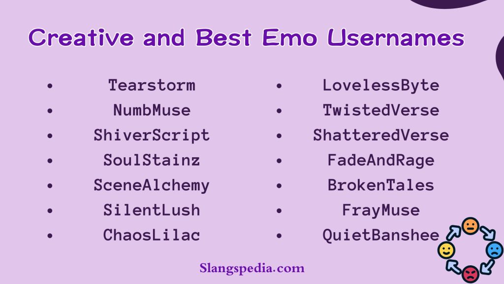 Creative and Best Emo Usernames
